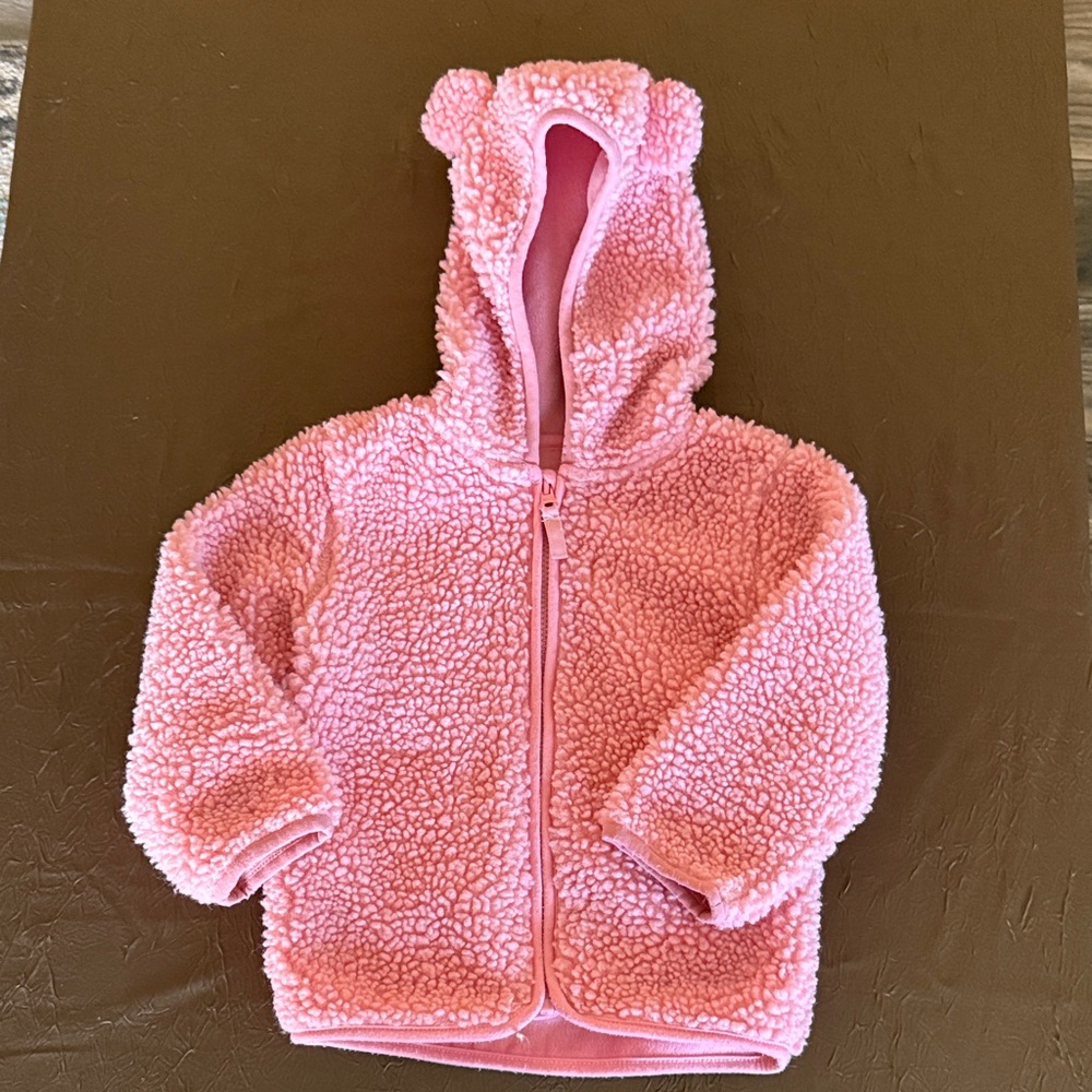 Wonder Nation Pink Fleece Kids Jacket, size 3T